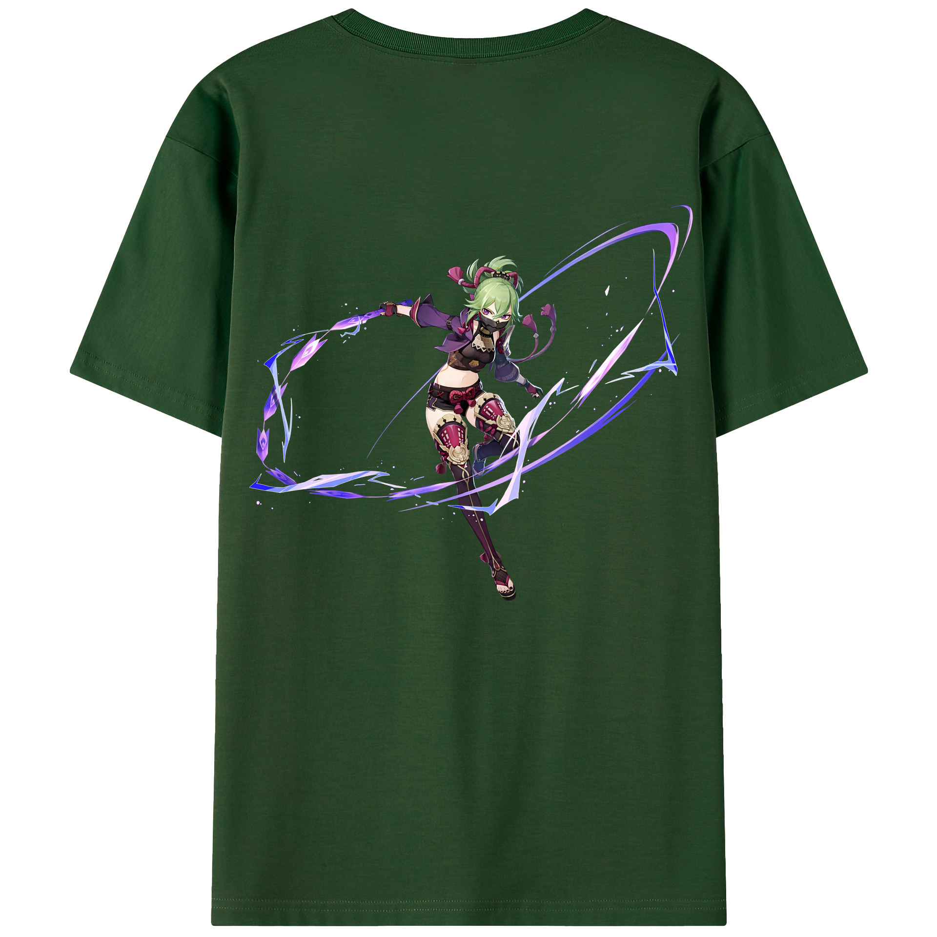 げんし神  久岐忍 くき しのぶ genshin Kuki Shinobu 綿100％半袖Tシャツ（背面プリント）